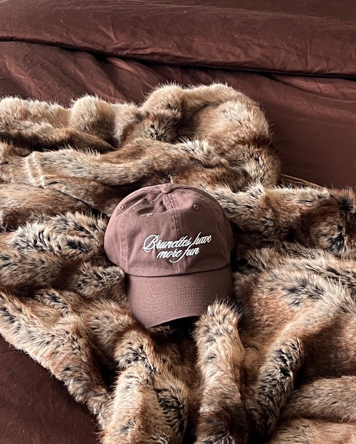 'Brunettes have more fun' cap